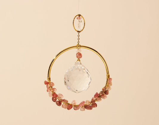 Strawberry Quartz Suncatcher