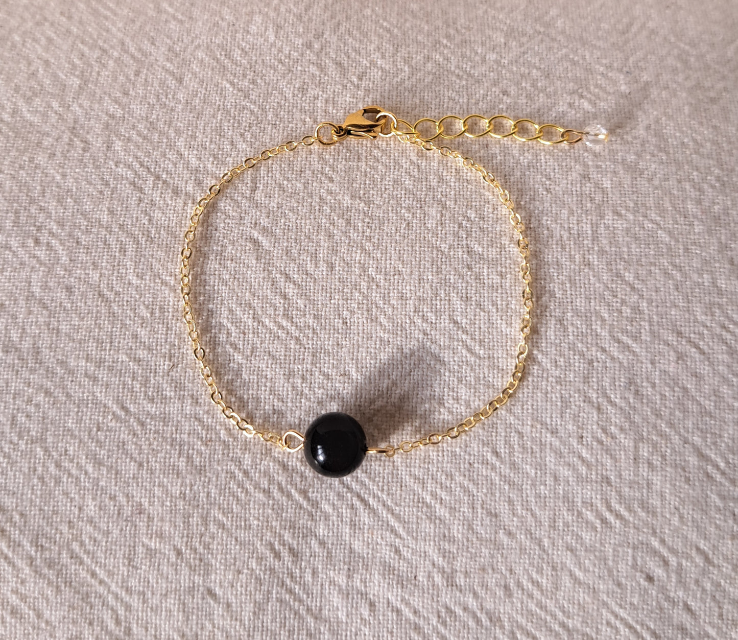 Obsidian stone bracelet, Protection