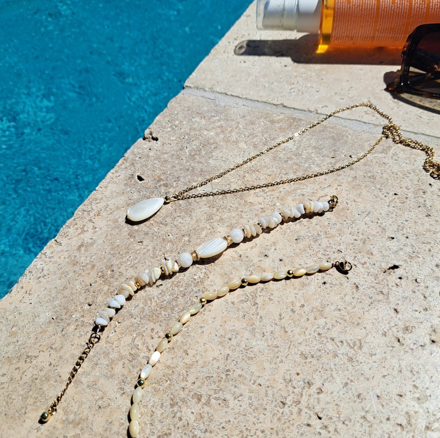 Bracelet perles nacre -SUMMER