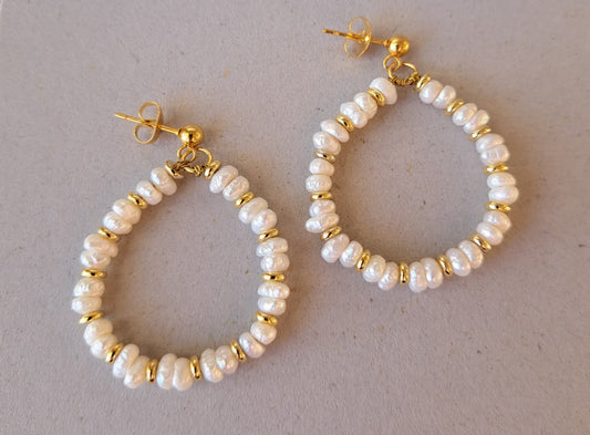 Fine freshwater pearl earrings