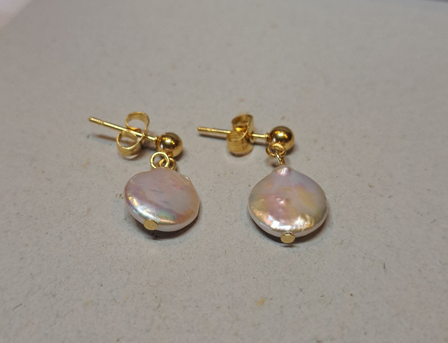 Cultured pearl earrings - Stainless steel