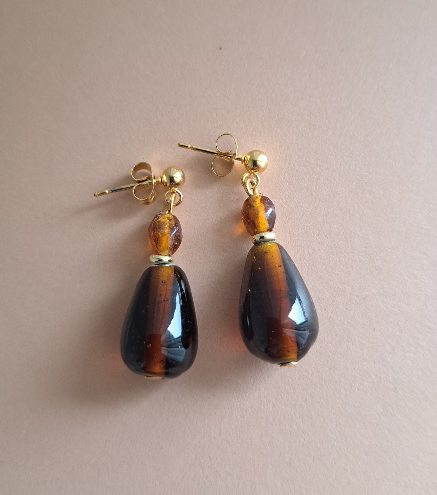 Boucles d'oreilles upcyclées gouttes