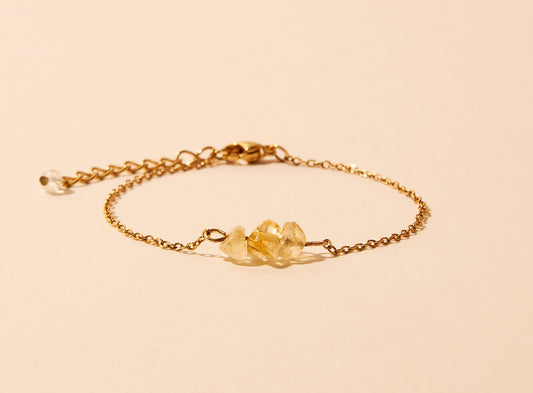 Citrine crystal bracelet, Abundance