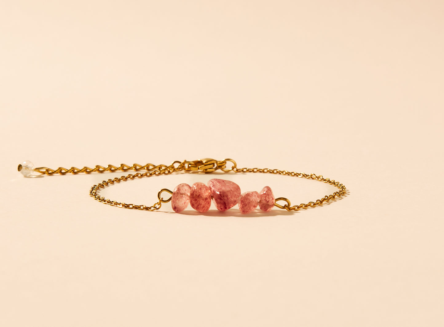 Strawberry Quartz stone bracelet, Harmony