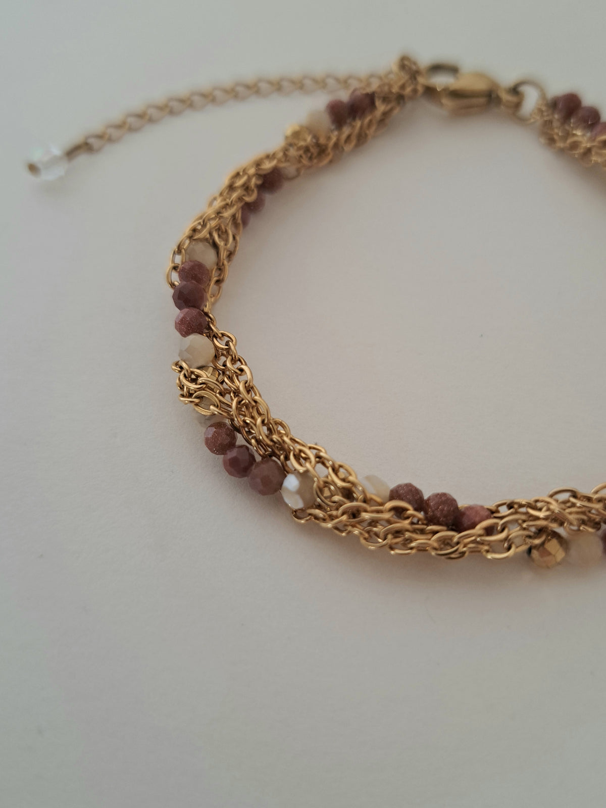 Bracelet tressé perles de soleil
