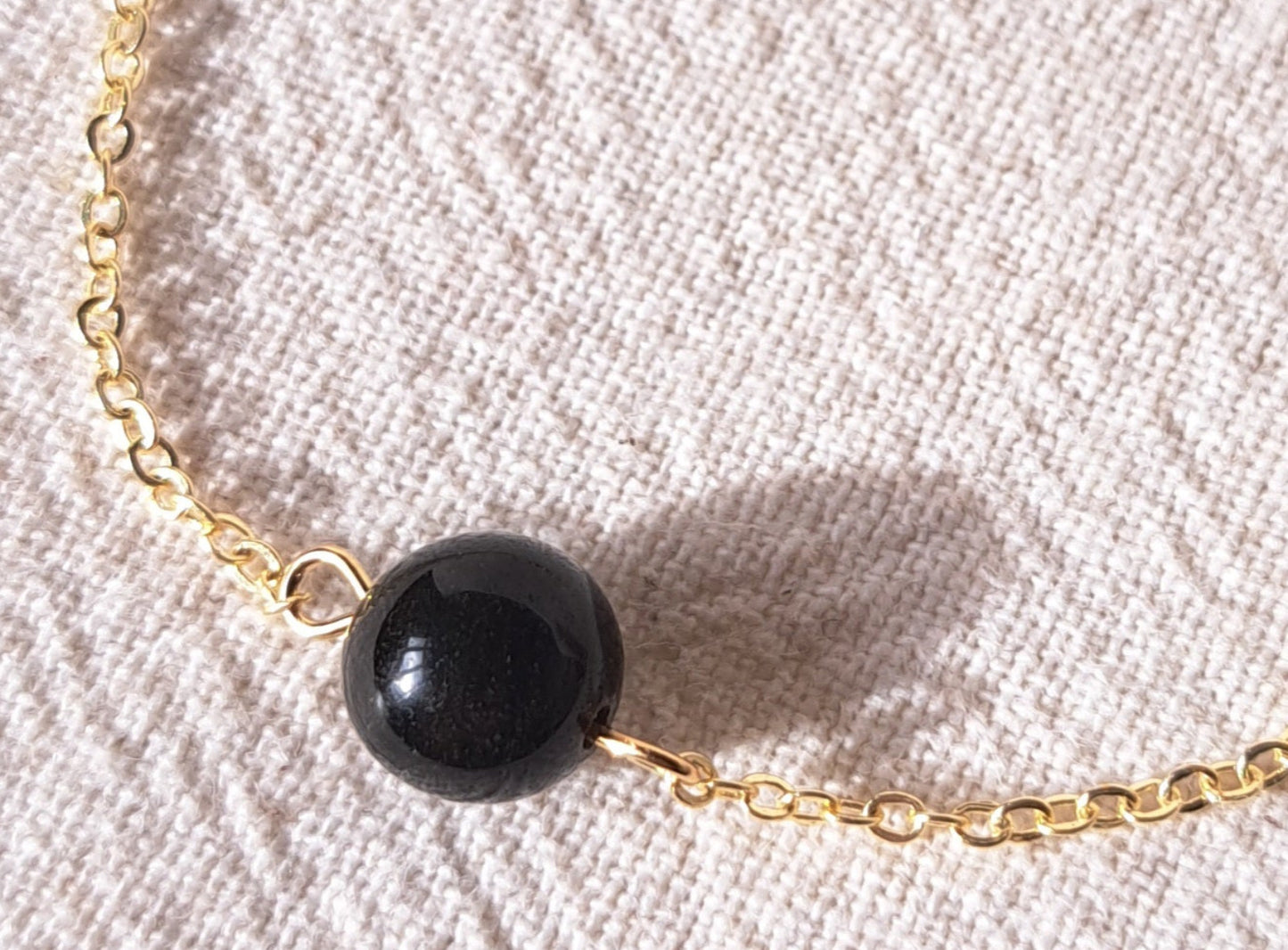 Obsidian stone bracelet, Protection