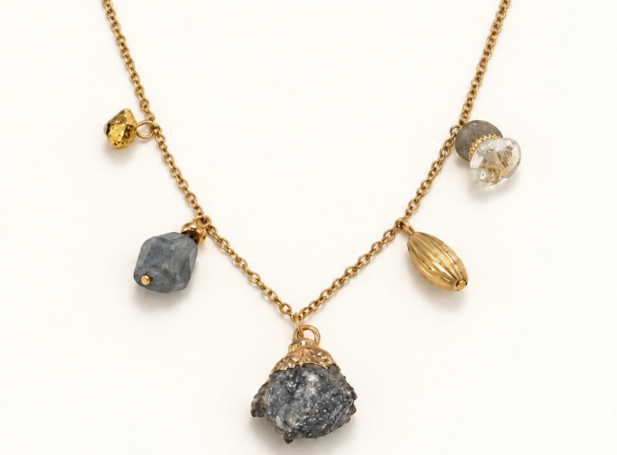 Collier 5 pendentifs - Pierre au choix