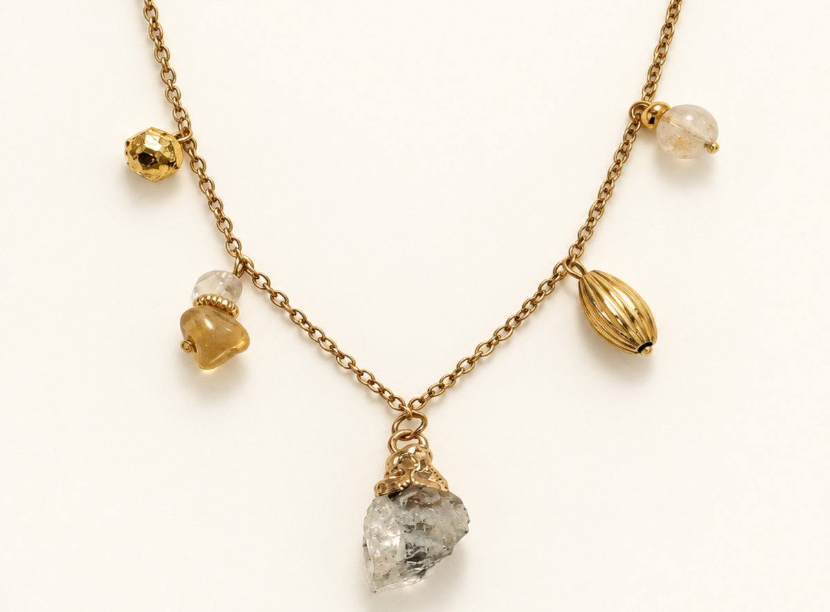 Collier 5 pendentifs - Pierre au choix