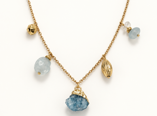 Collier 5 pendentifs - Pierre au choix