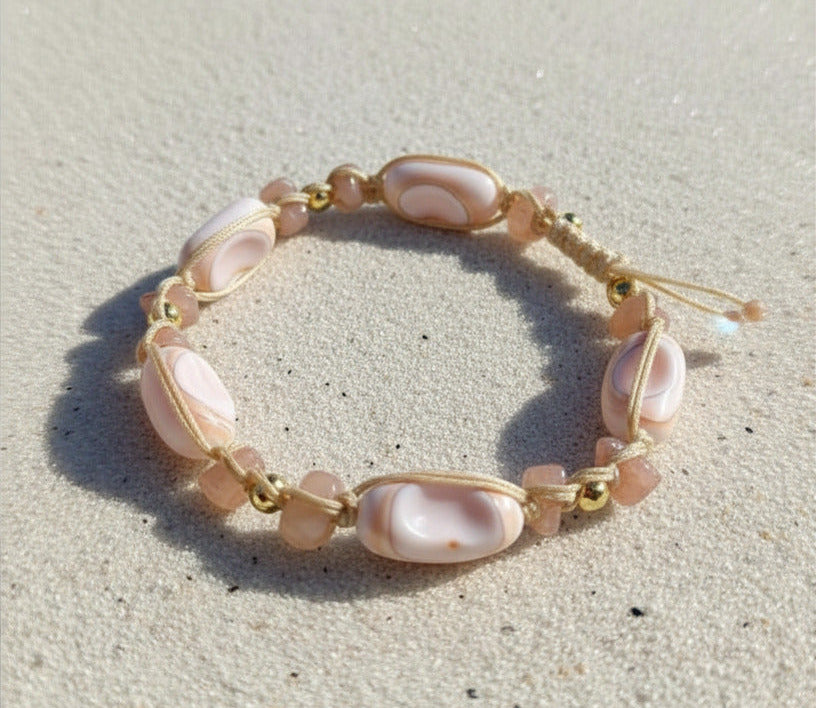 Bracelet coquillages et pierres de soleil - SUMMER