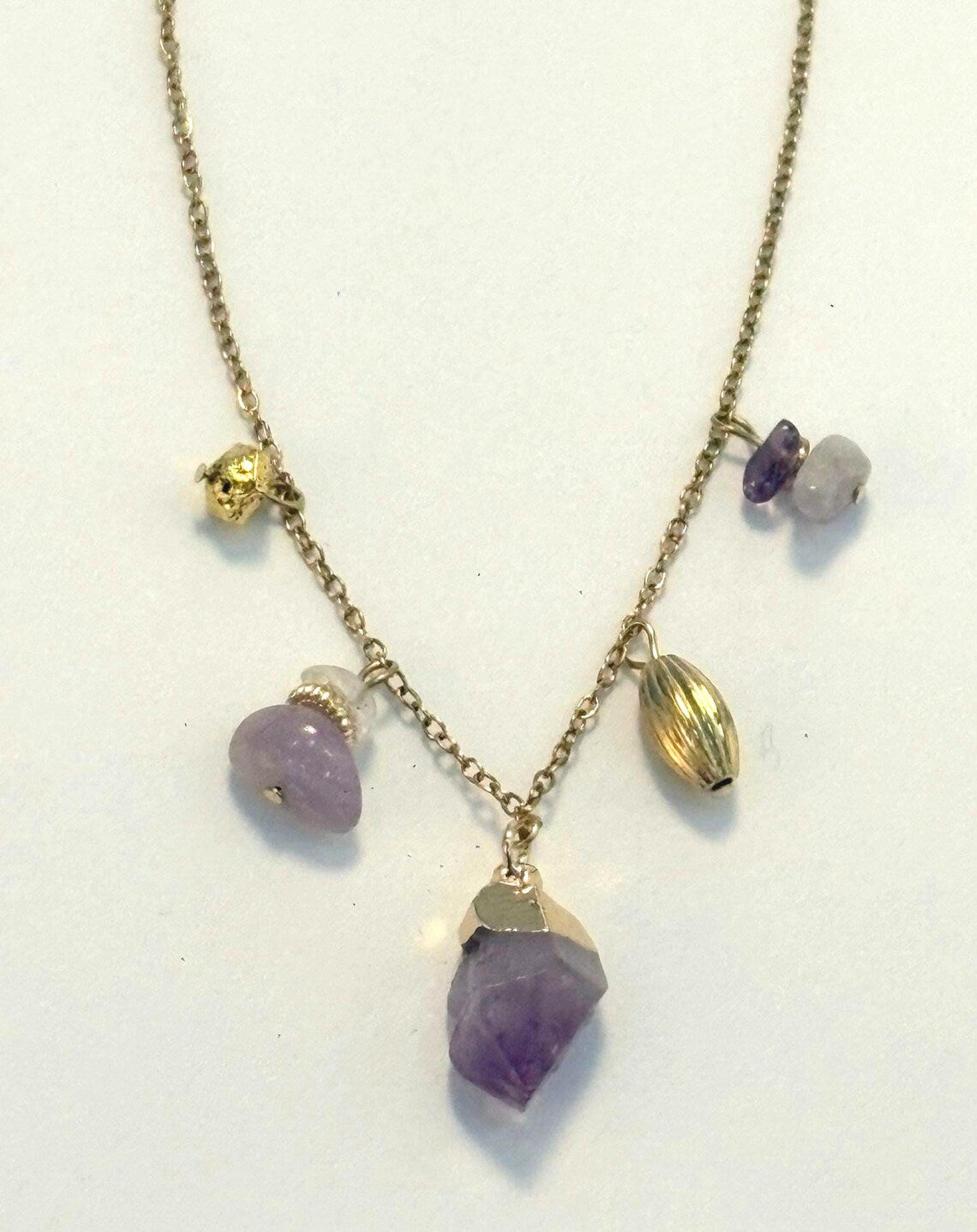 Collier 5 pendentifs - Pierre au choix