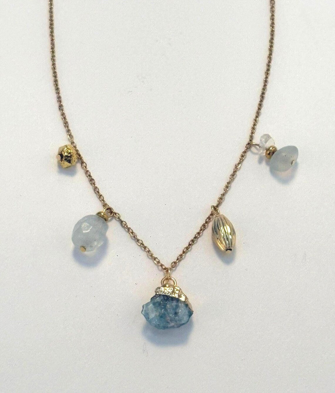 Collier 5 pendentifs - Pierre au choix