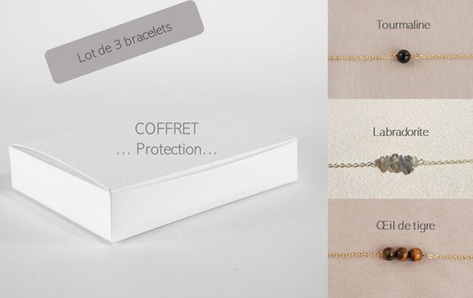 Coffret "Protection" - Lot de 3 bracelets protecteurs