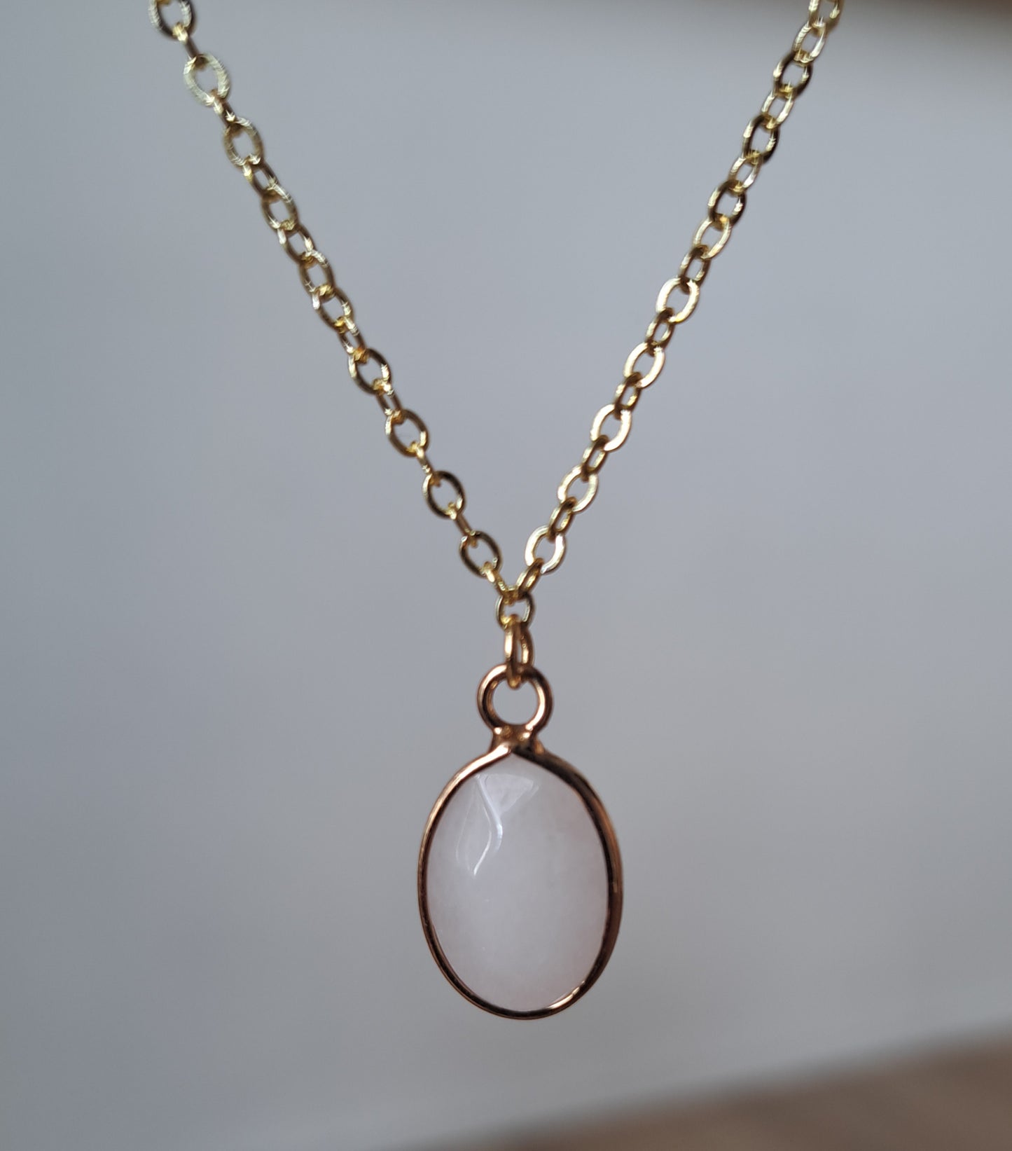 Rose Quartz Pendant Necklace