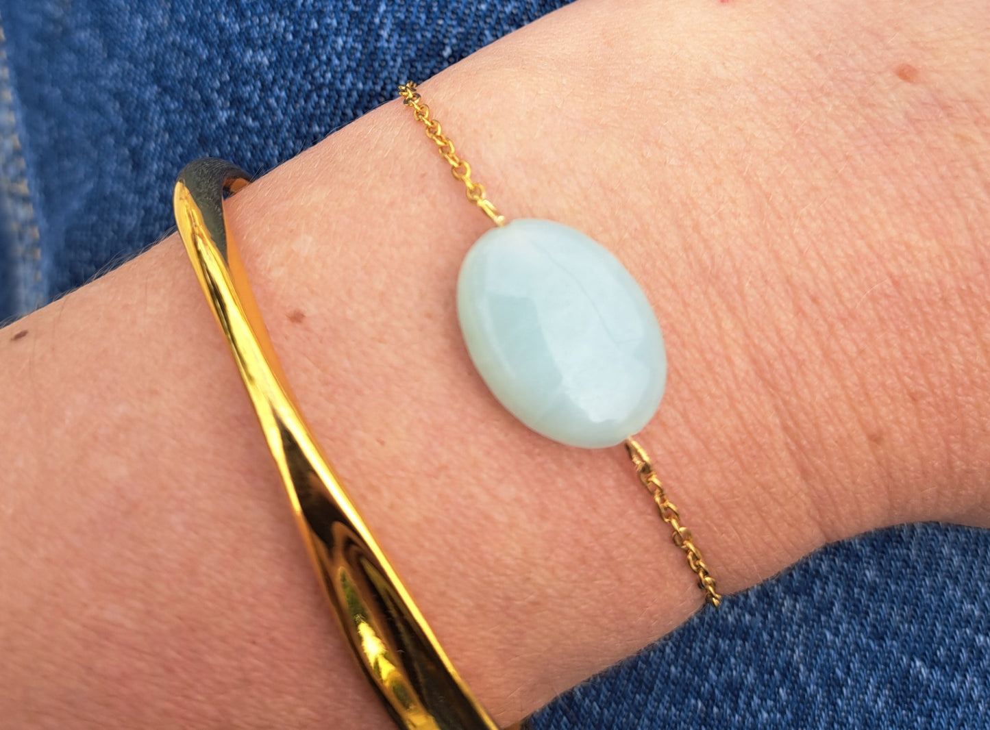 Bracelet perle Amazonite